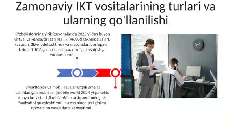Axborot va kommunikatsiya texnologiyalaridan ish joylarida foydalanish 3