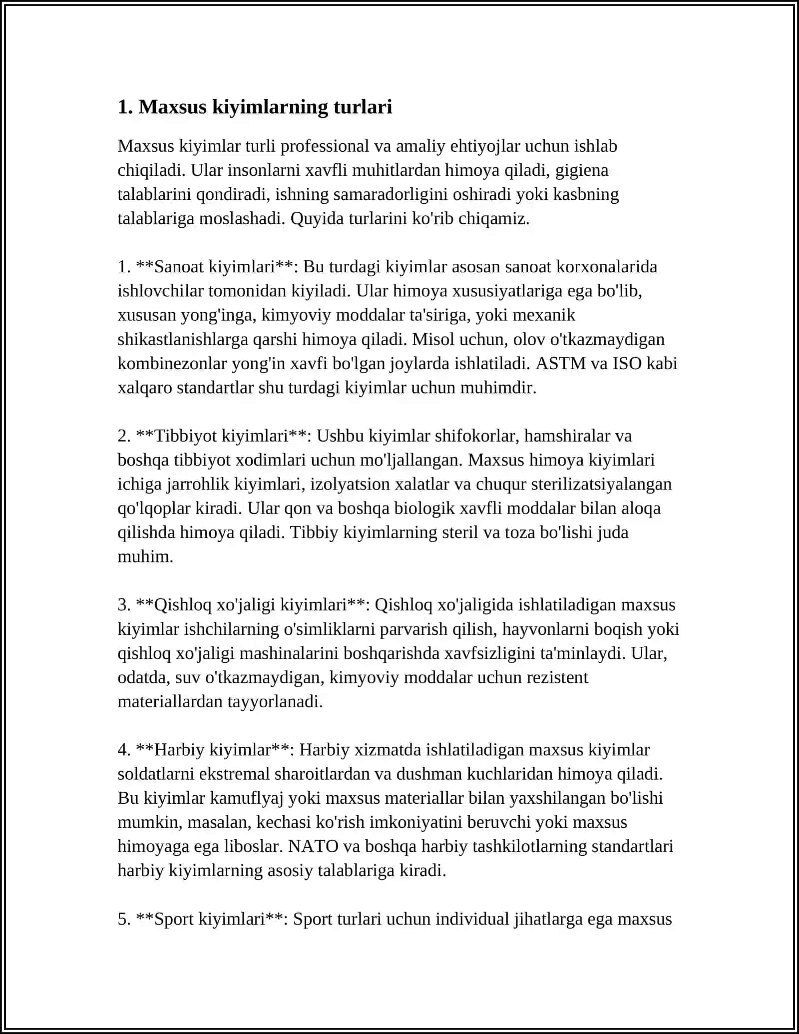 MAXSUS KIYIMBOSHLAR VA SHAXSIY HIMOYA VOSITALARI 3