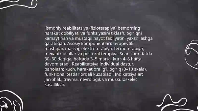 Jismoniy reabilitatsiya (fizioterapiya) 3