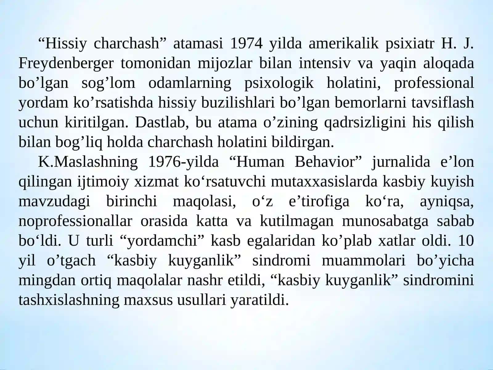 Ijtimoiy xizmat ko‘rsatuvchi mutaxxasislarda kasbiy kuyish holatlari profilaktikasi 3