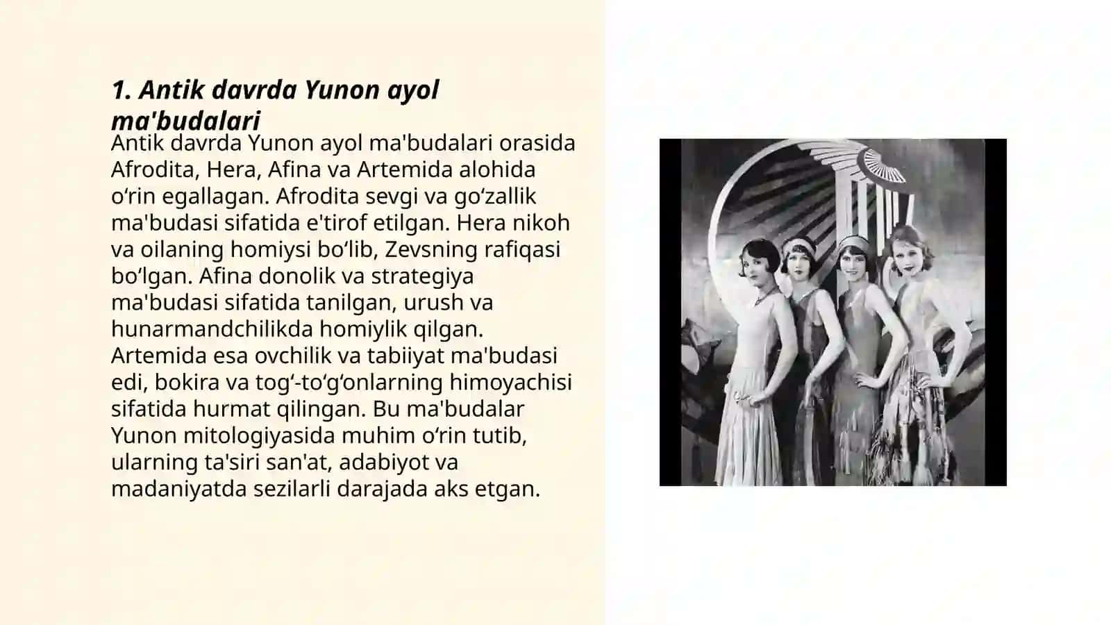 Antik davrda ayol ma'budalari va homiy ruhlar 3