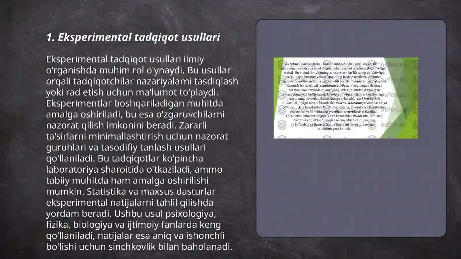 Psixologiyaning tadqiqot metodlari va tarmoqlari mavzusi 3