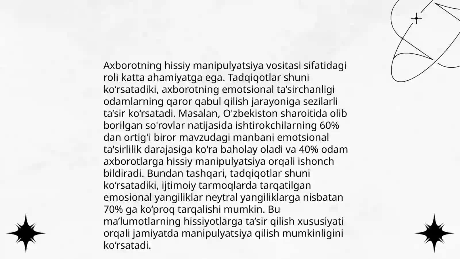 Axborotlarning shaxs his-tuyg’ulariga ta’sir muammolari 3