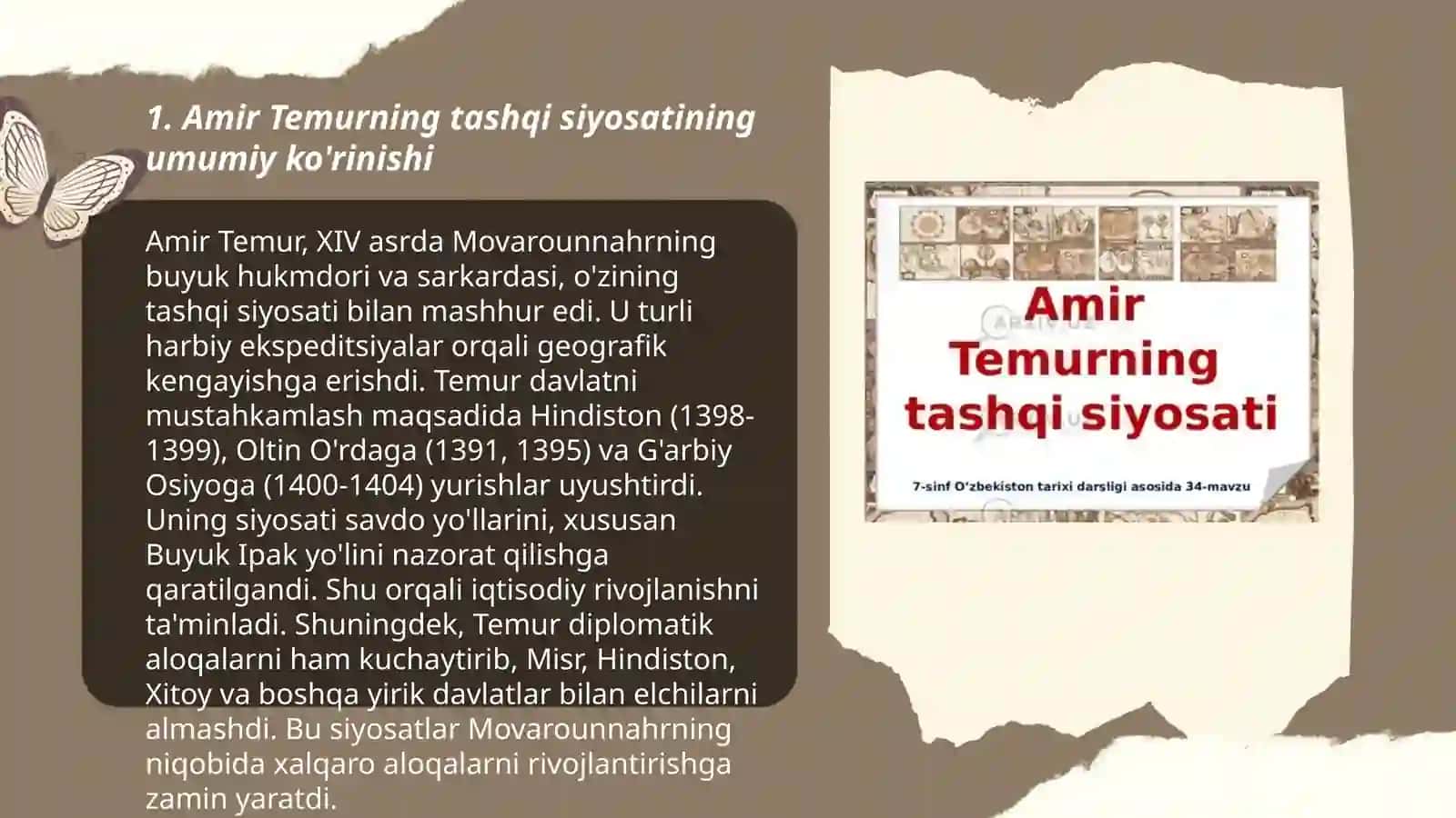 Amir Temur Davlatining tashqi siyosati 3