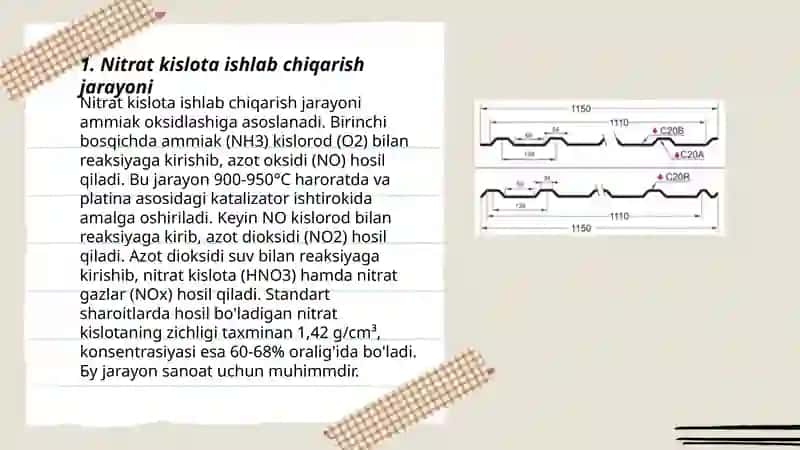 Nitrat kislota ishlab chiqarish, ularning oʼziga xos xossalari 3