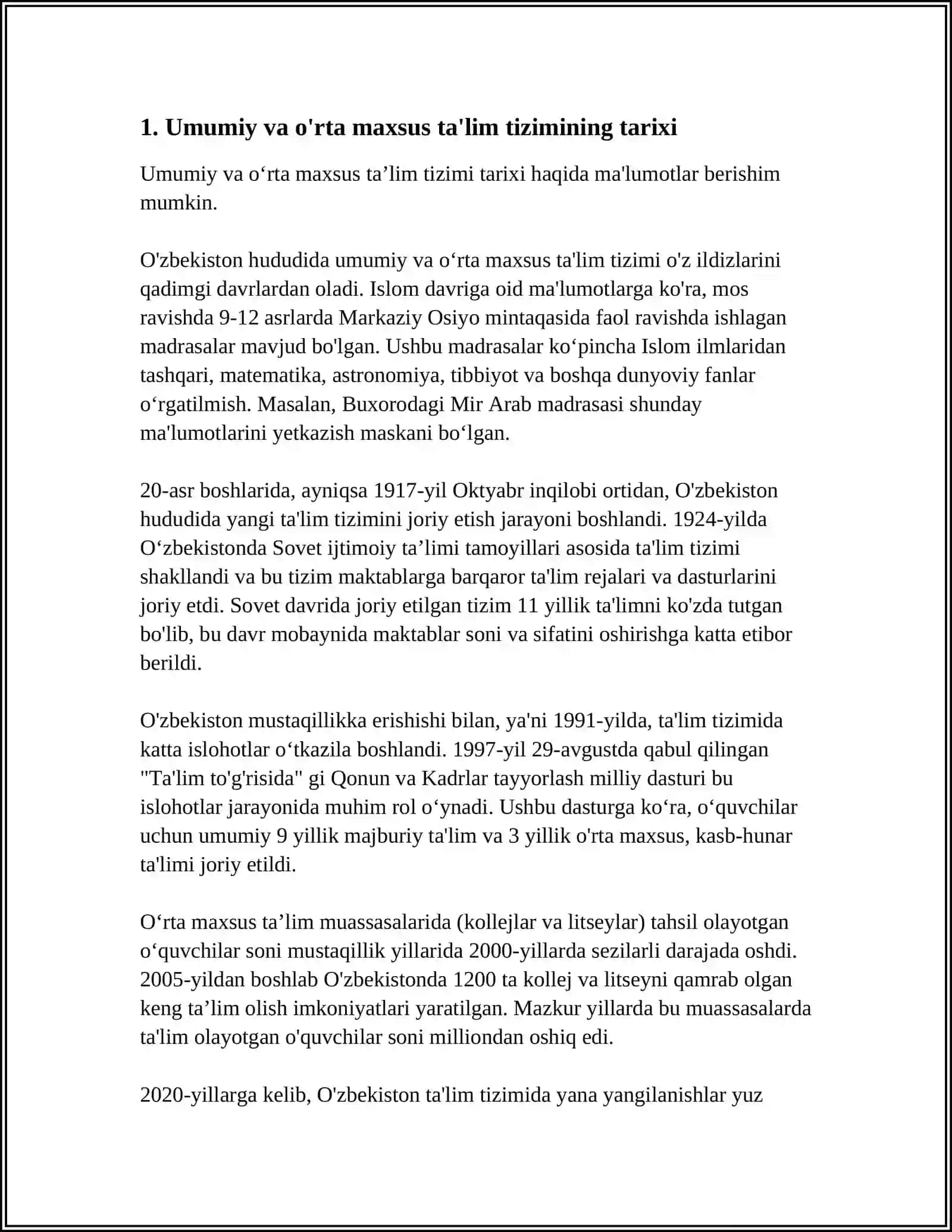 UMUMIY VA O'RTA MAXSUS TA'LIM TIZIMI 3