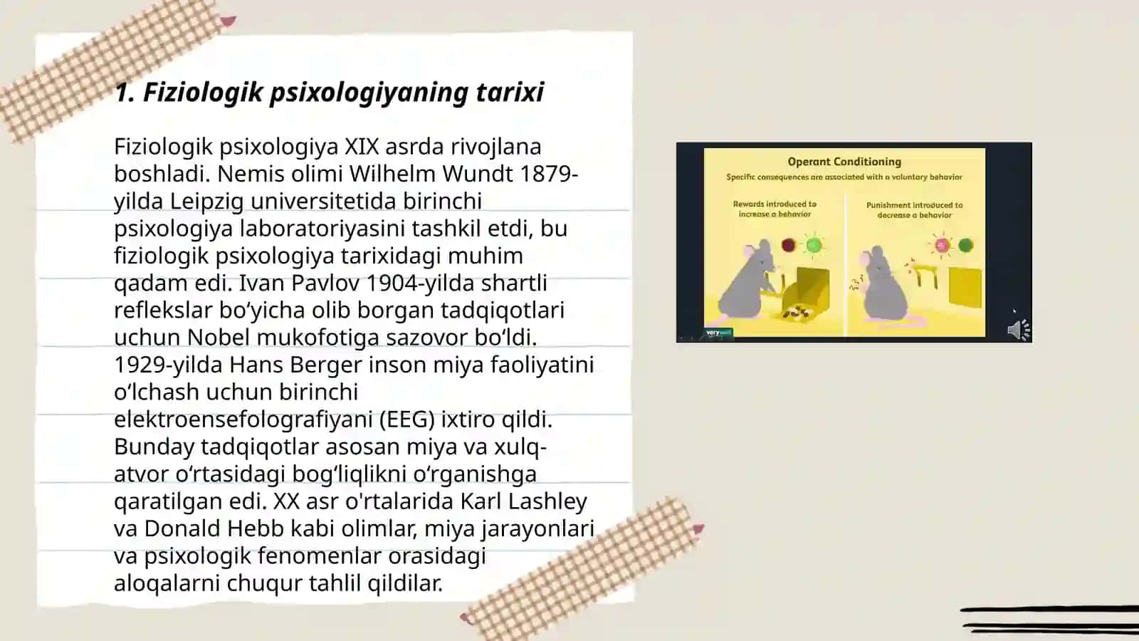 Fiziologik psixologiyada paydo boʻlish sharoitlari 3