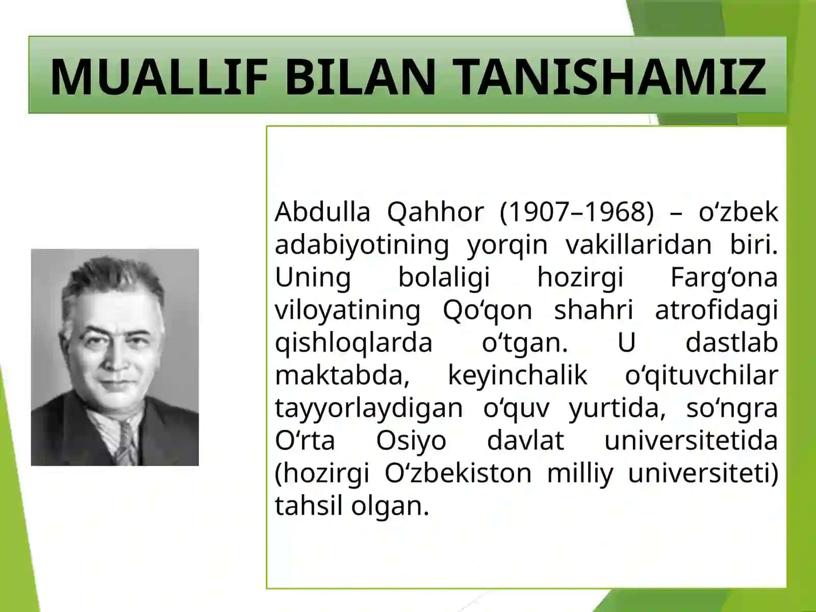 6-sinf Adabiyot Abdulla Qahhor. O'g'ri hikoyasi. Asar matni bilan ishlash dars ishlanma 3