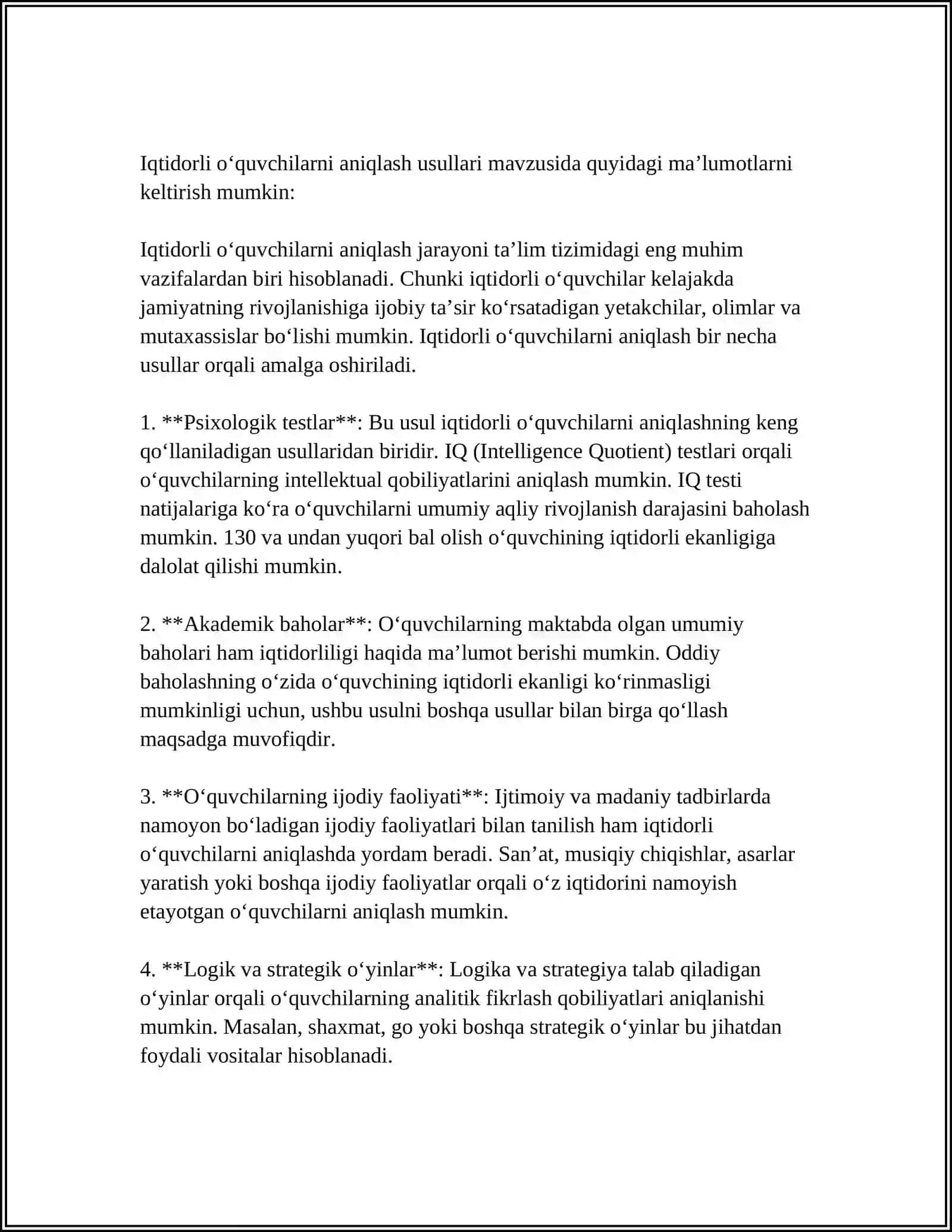 BOSHLANGʻICH SINFDA MATEMATIKADAN IQTIDORLI OʻQUVCHILAR BILAN ISHLASH 3