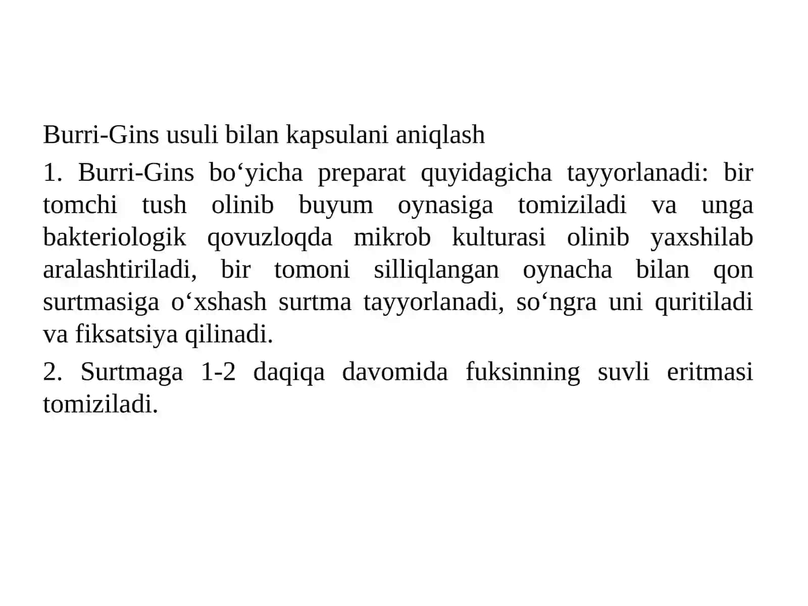 Burri-Gins usuli bilan kapsulani aniqlash 3