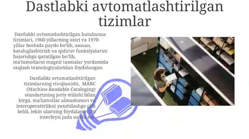 Avtomatlashtirilgan Kutubxona Axborot Tizimlari va Tarmoqlari 3
