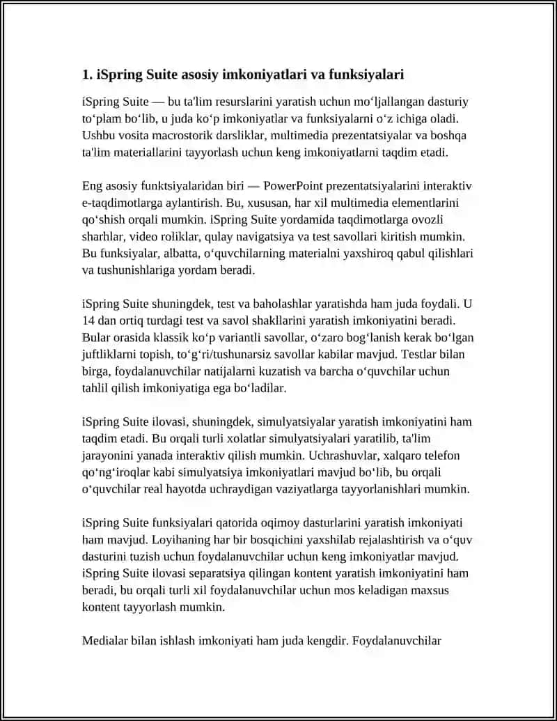 ISPRING SUITE, HOT POTATOES, MYTESTX, EASYQUISY DASTURLARI VA ULARNING IMKONIYATLARI 3