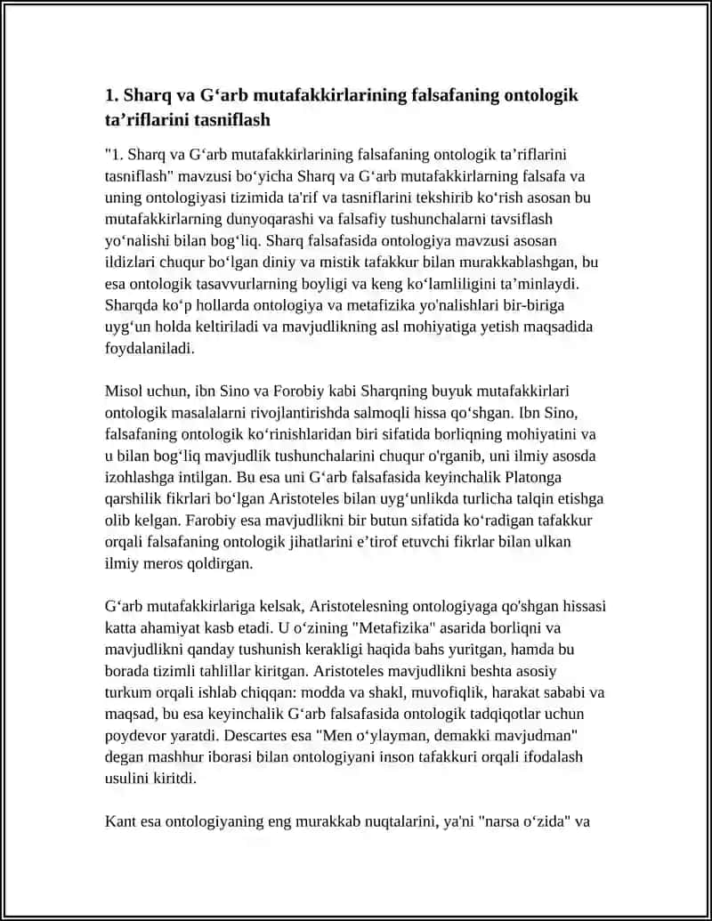FALSAFANING MOHIYATIGA OID SHARQ VA GʻARB MUTAFFAKKIRLARI TA’RIFLARINING TASNIFLASH 3