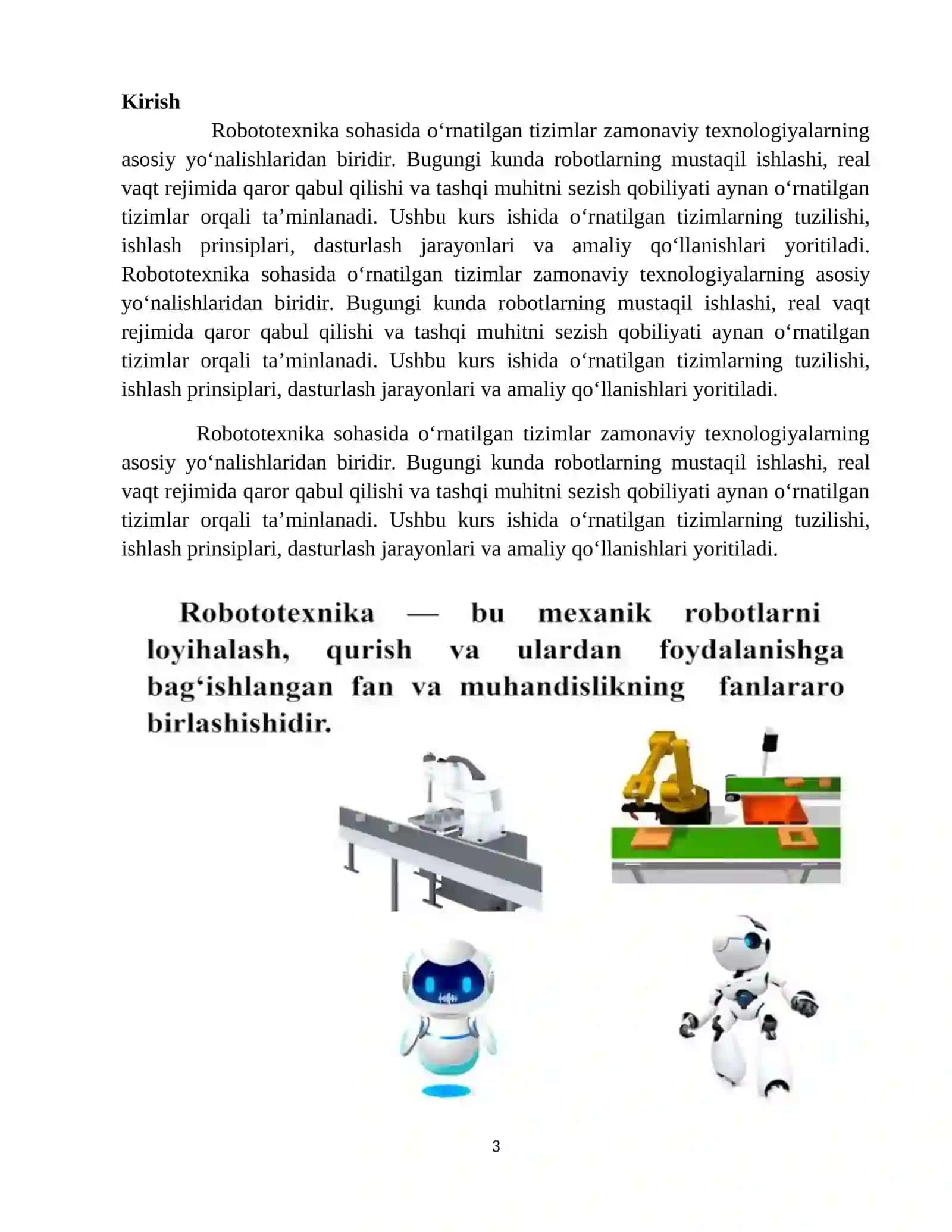 ROBOTOTEXNIKA SOHASIDA O‘RNATILGAN TIZIMLAR 3