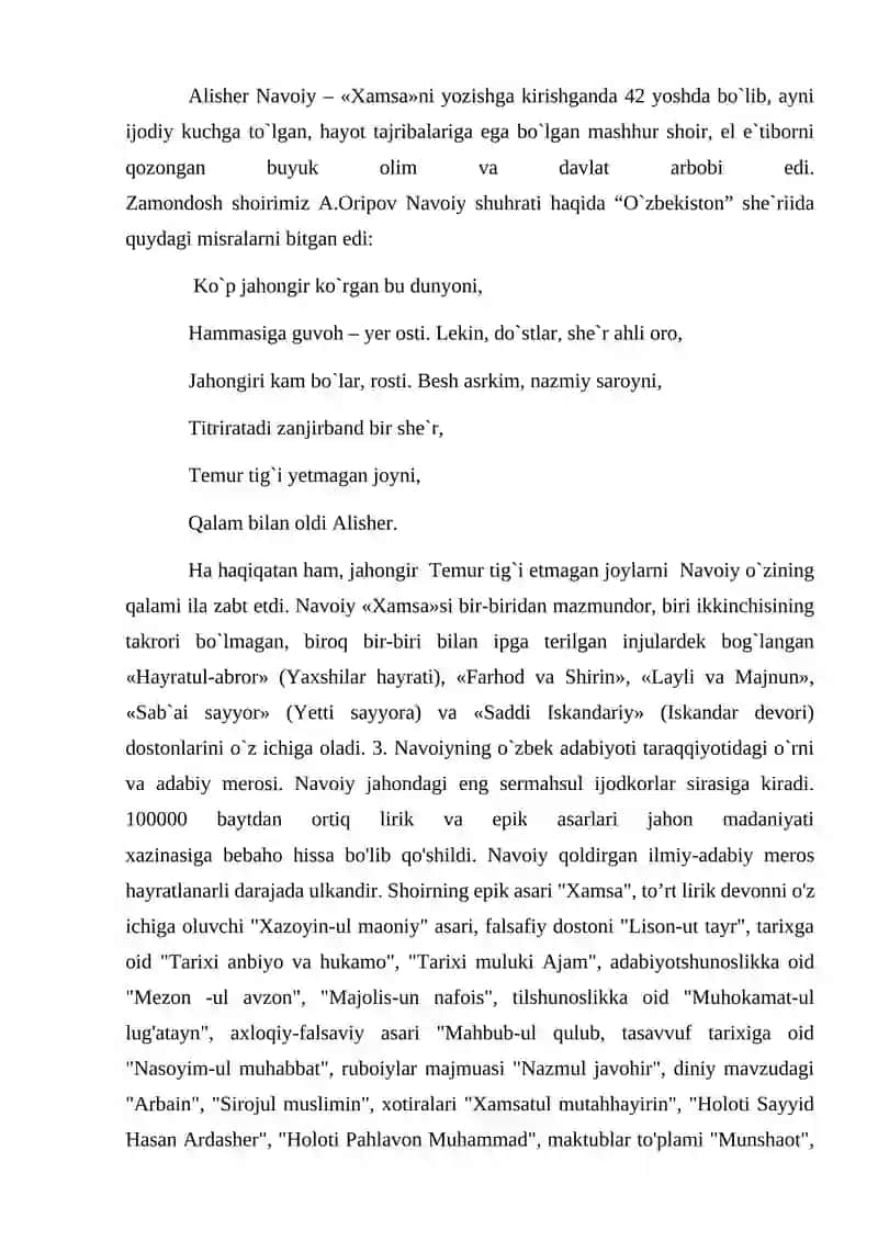 3-amaliy mashg’ulot. Alihrer Navoiy, Gulxaniy va Z.M.Bobur 3