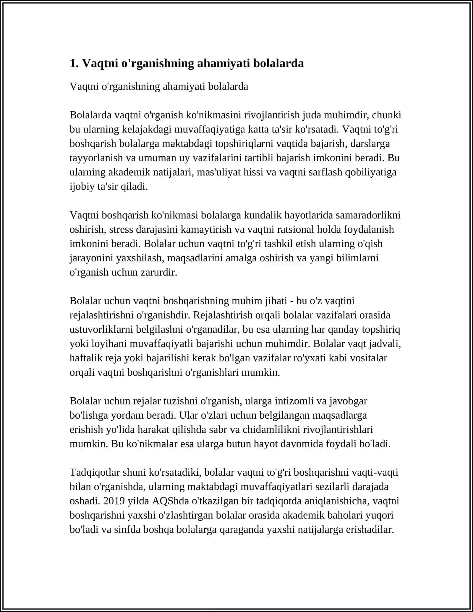 BOLALARDA VAQT TUSHUNCHASINI SHAKLLANTIRISH 3
