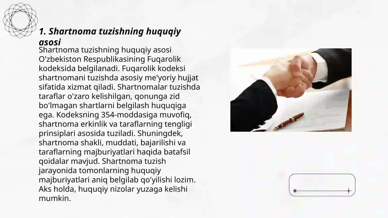 Shartnoma tuzish sharti Va payti 3