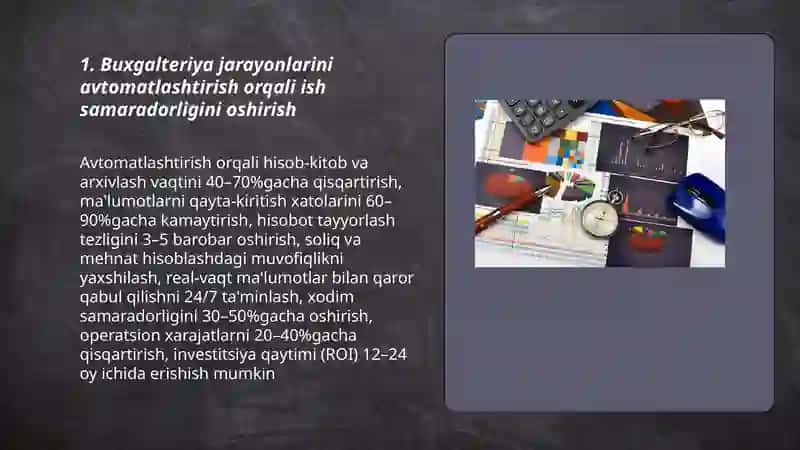 Buxgalteriya sektorini raqamlashtirish samaradorligi 3