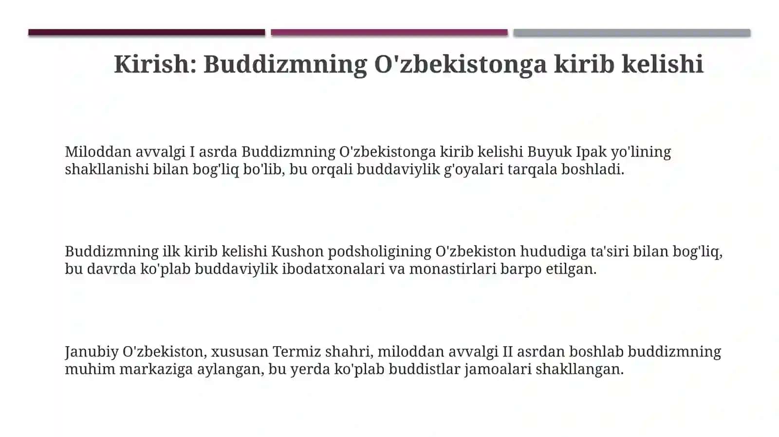 O'zbekistonda buddaviylik dinining tarixiy ildizlari 3