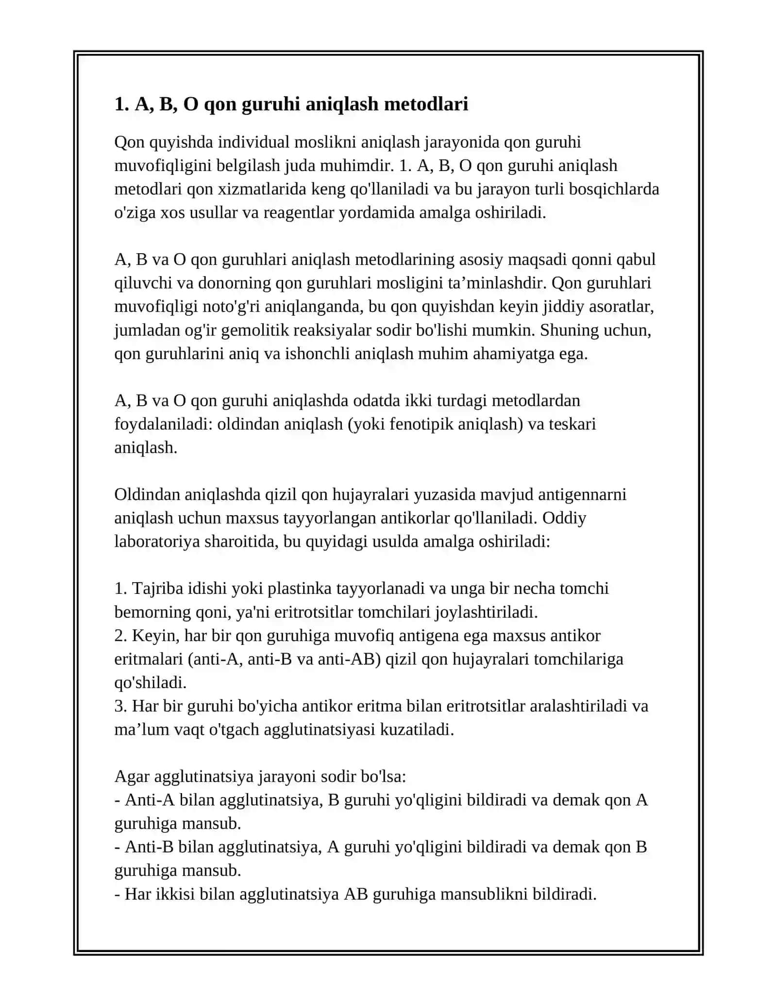 Qon Guruhlari Aniqlash Metodlari 3
