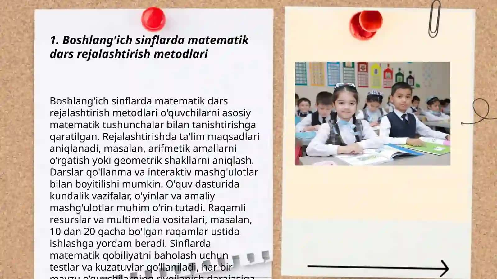 Boshlang'ich sinflarda matematika õqitish metodlari 3