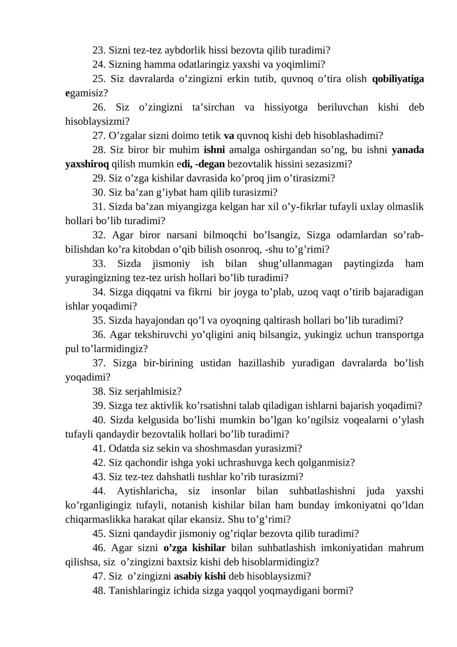 Oliy nerv faoliyati tipini aniqlash 3