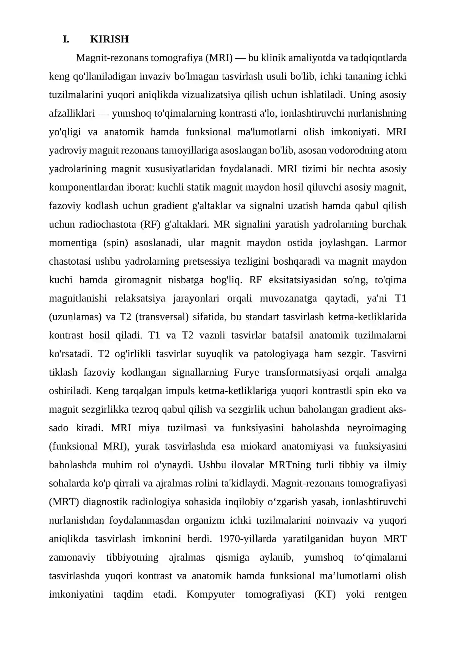 Magnit-rezonans tomografiyasi (MRT)ning fizik asoslari 3