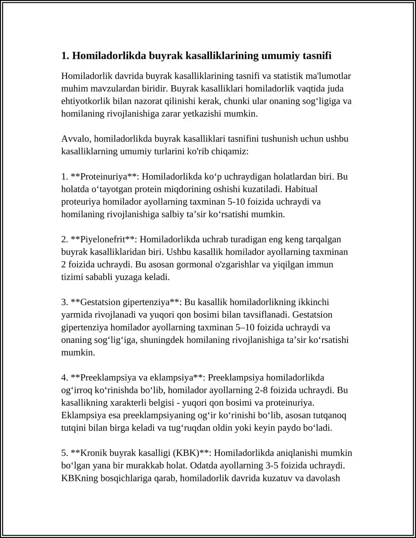 HOMILADORLIKDA BUYRAK KASALLIKLARI TASNIFI 3