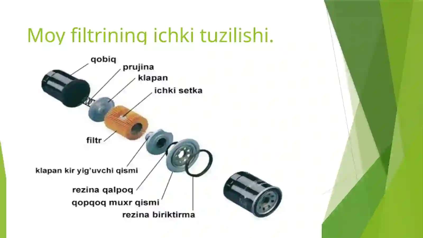 Moy filtrlari va ularning turlari 3