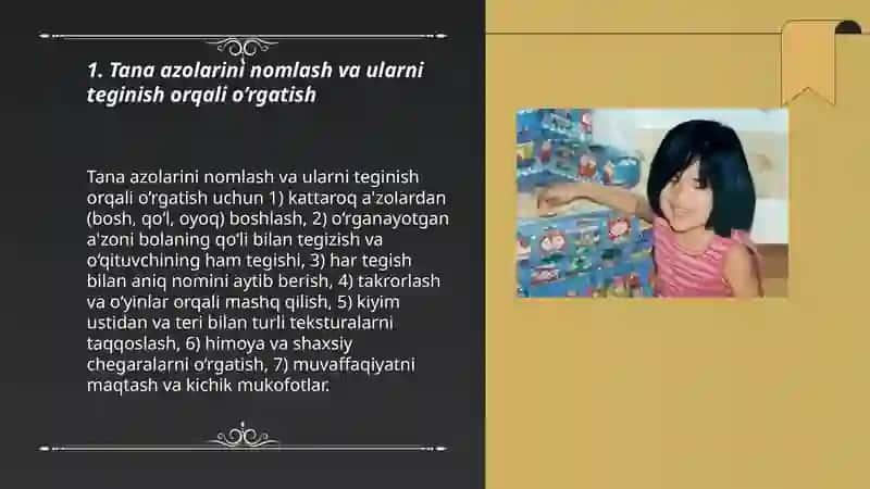 Ko’zi ojiz bolalarda tana azolarini bilish va teri tuyishni rivojlantirish 3