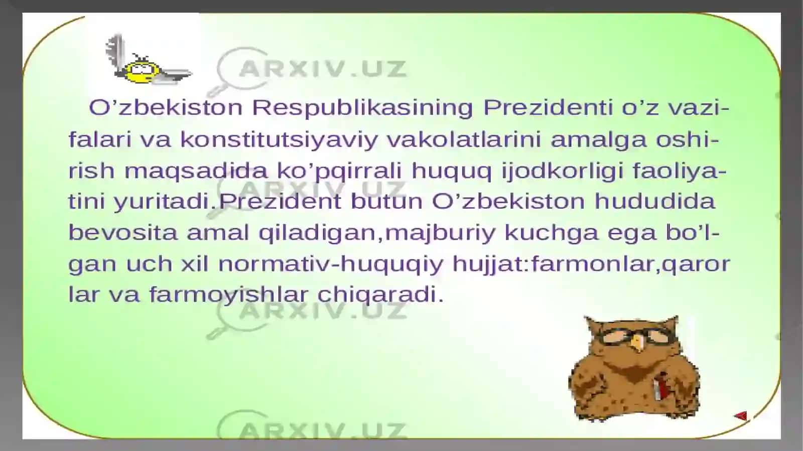 Oʻzbekiston Respublikasi Prezidenti 3