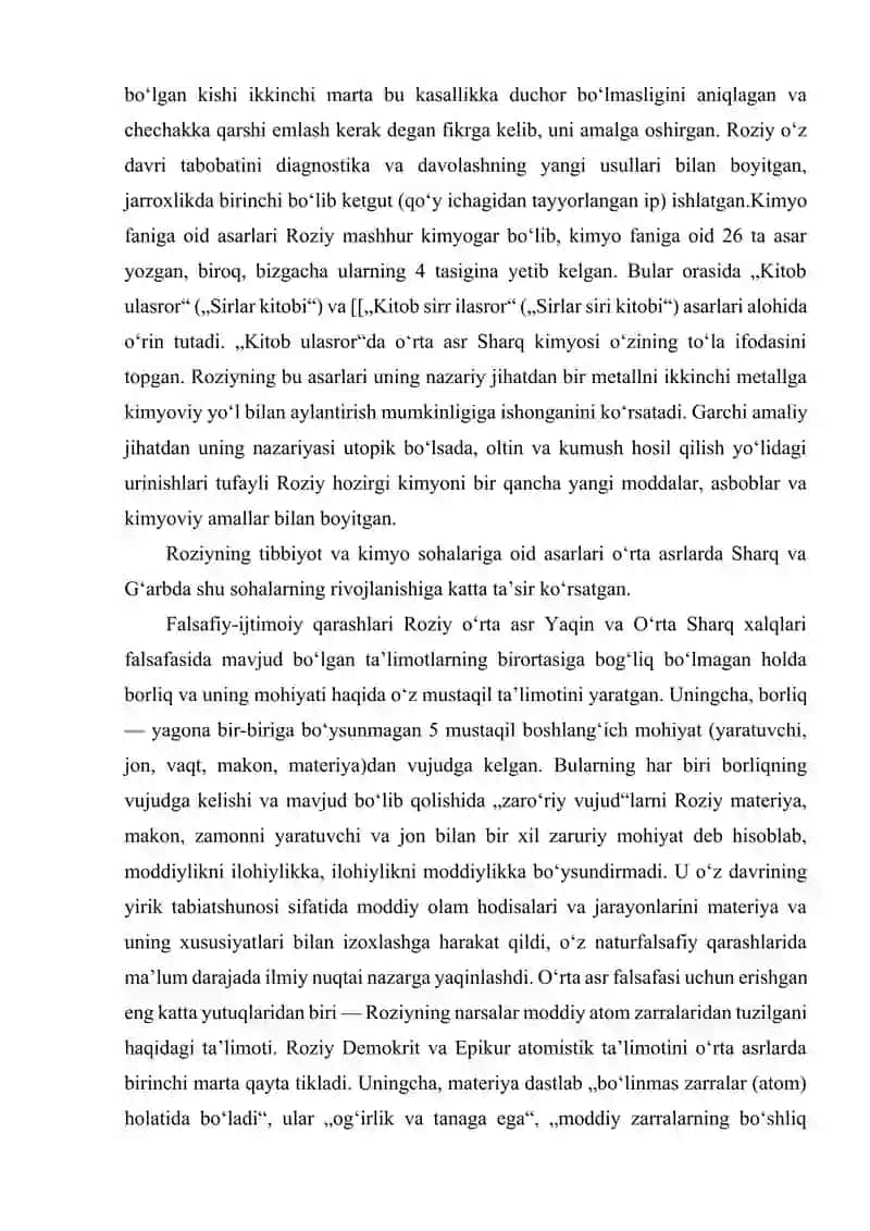 ABU BAKR MUHAMMAD IBN ZAKARIYO AL-ROZIY 3