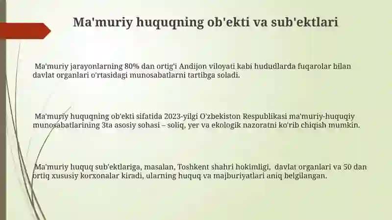 Ma'muriy Huquq 3