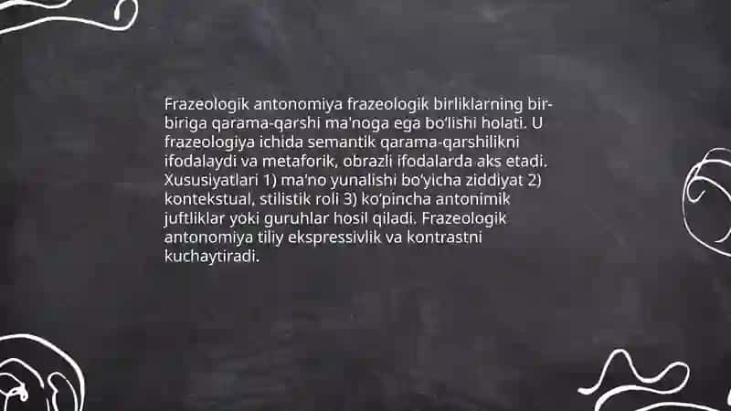 Frazeologik antonomiya va omonimiya 3