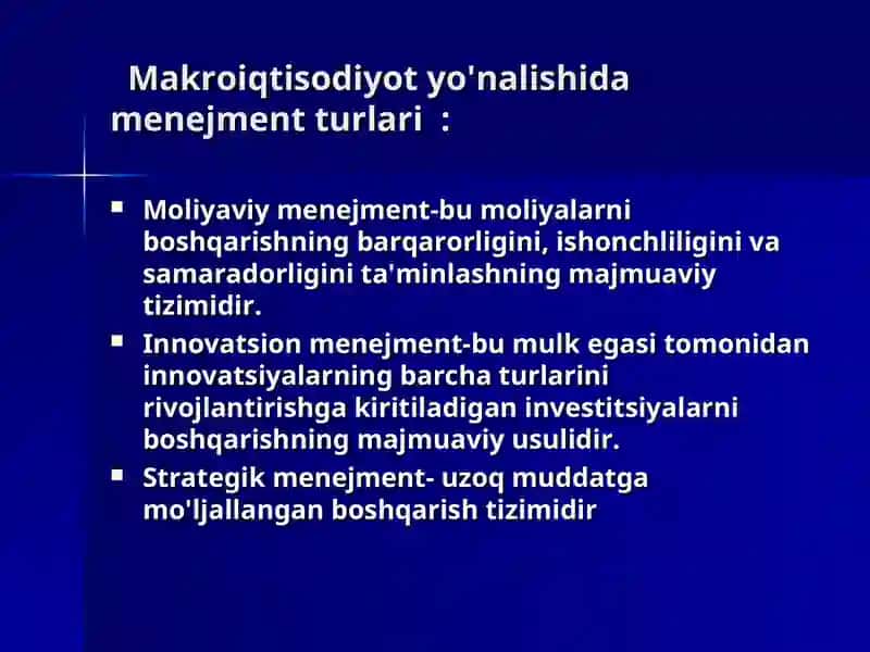 Qishloq xo’jaligi menejmentida qo’llaniladigan asosiy funktsiyalar 3