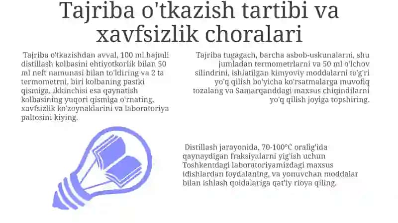 Neft namunalarining fraksiyon tarkibini aniqlash usuli 3