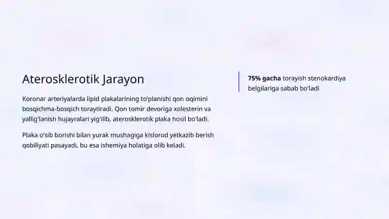 Ishemik Yurak Kasalliklari: Stenokardiya va Miokard Infarkti Propedevtikasi 3