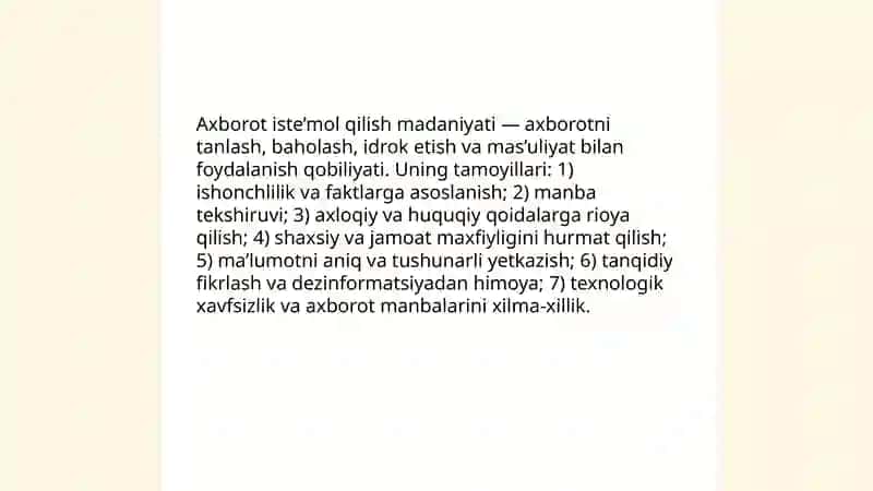 Axborot iste’mol qilish madaniyati 3