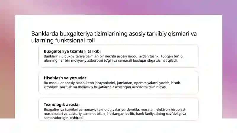 BANKLARDA BUXGALTERIYA HISOBINI TASHQIL QILINISH 3