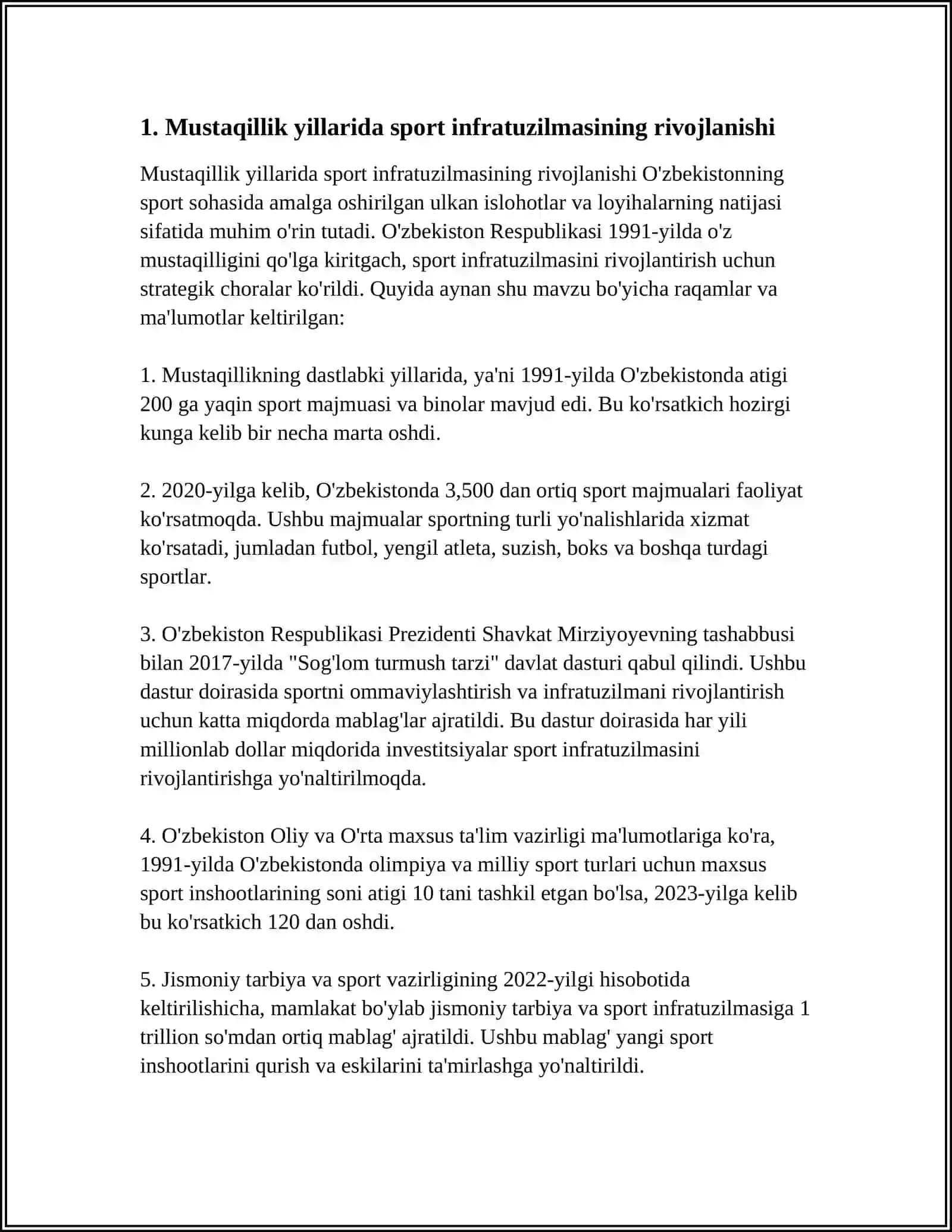 MUSTAQILLIK YILLARIDA SPORT SOHASI RIVOJI 3