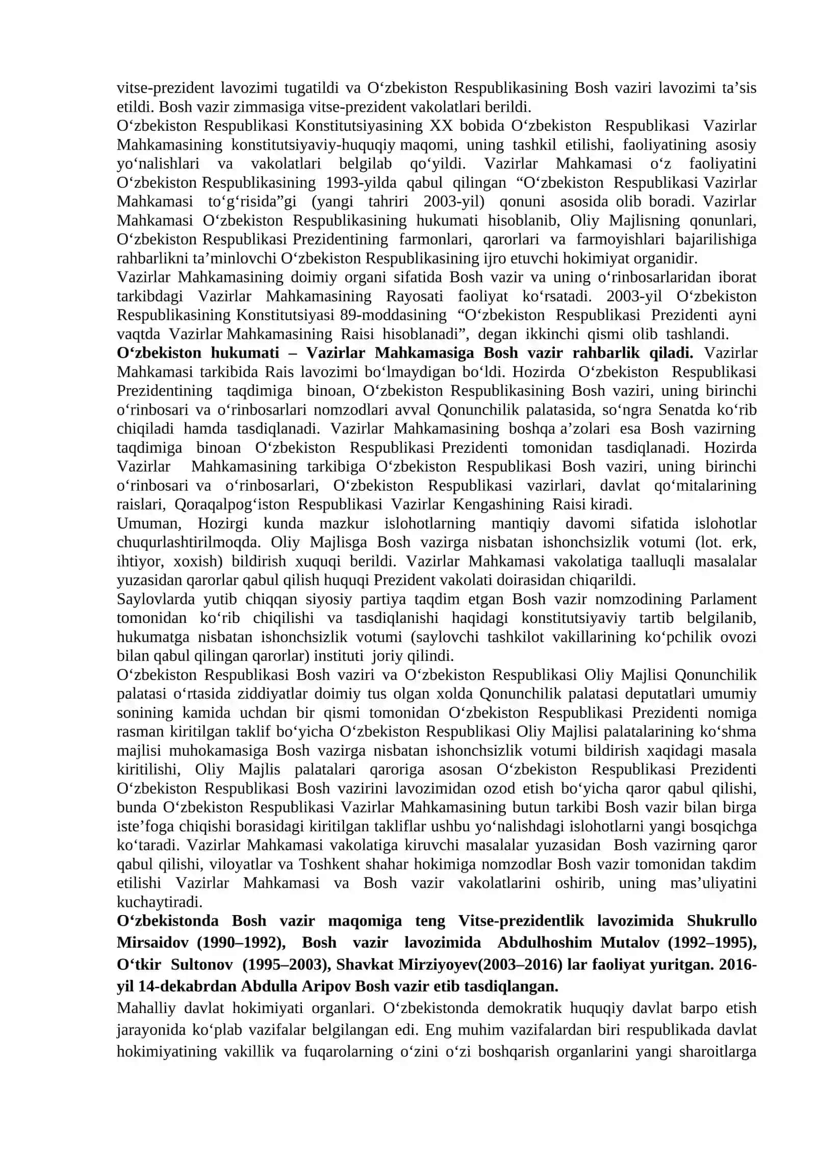 O‘zbekistonda demokratik,fuqarolik jamiyati asoslarining shakllanishi, amalga oshirilgan siyosiy islohotlar 3