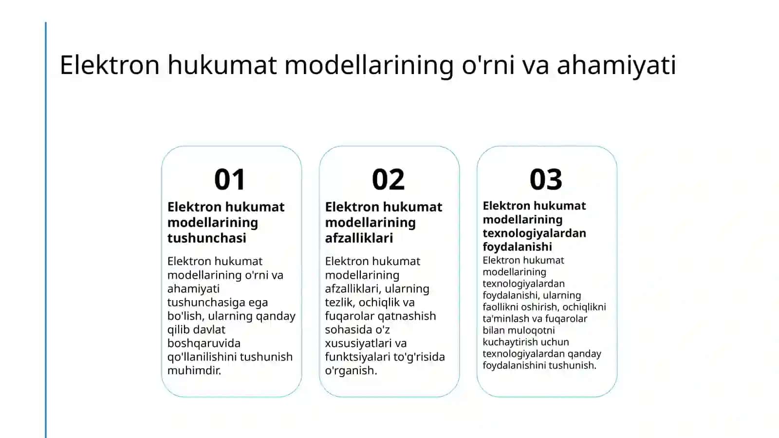 Elektron hukumat modellarining oziga xos xususiyatlari 3