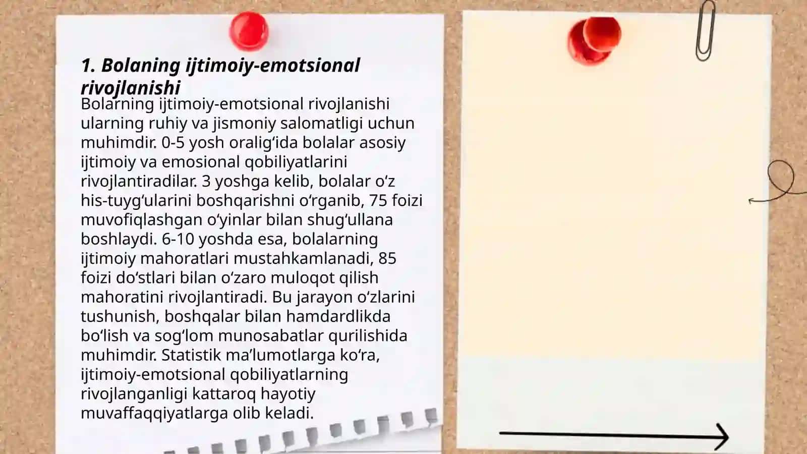 Maktabgacha ta'lim tashkilotlarida rivojlantiruvchi muhitni tashkil etish. Bolaning rivojlanish sohalari bo'yicha yutuqlari 3