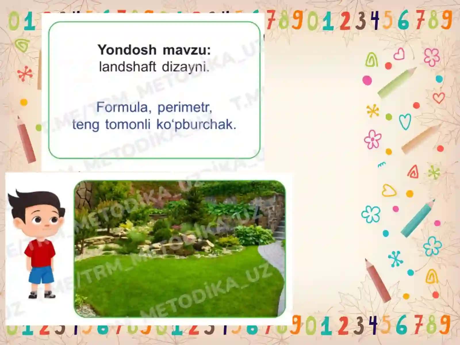 3-sinf Matematika Mavzu:Muntazam shakllarning perimetri 3