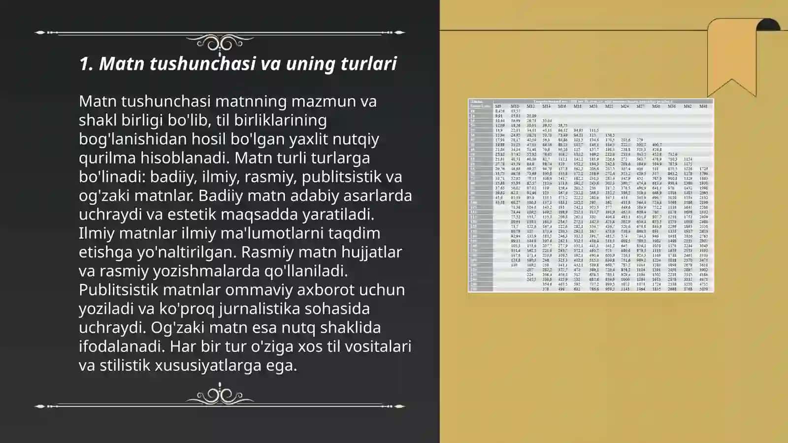 Matn tushunchasi va uning turlari 3