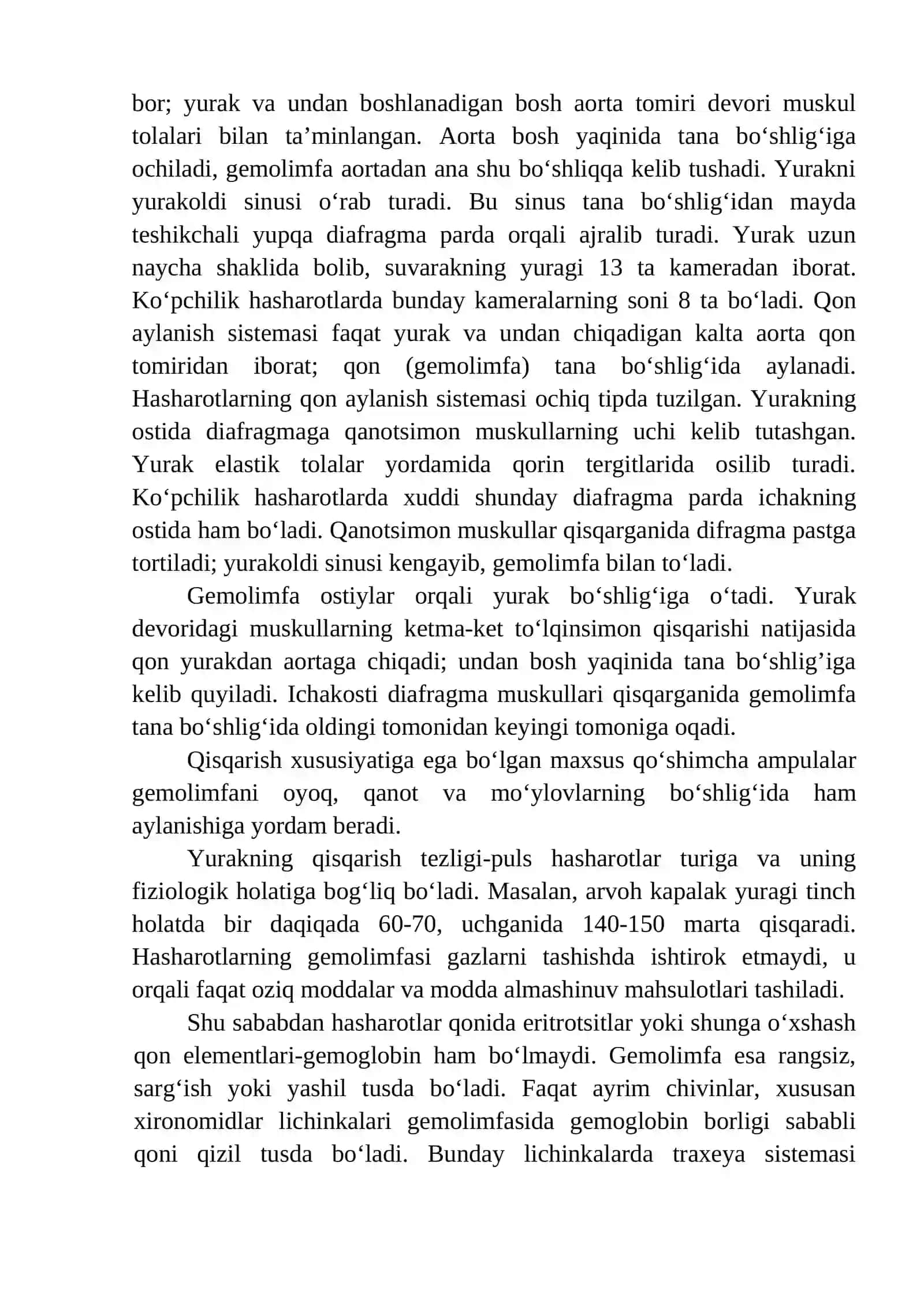 Qora suvarak (Blatta orientalis) ichki tuzilishi 3
