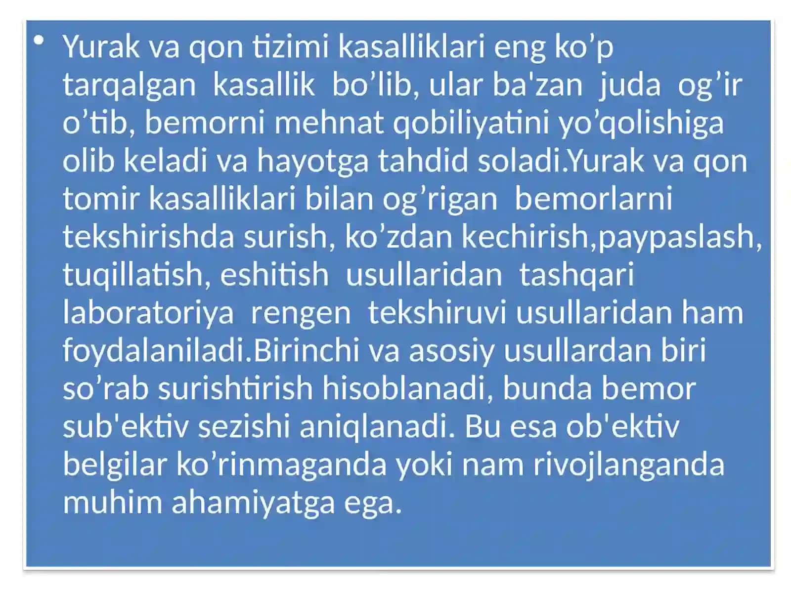 Yurak qon tomir sistemasi kasalliklari 3