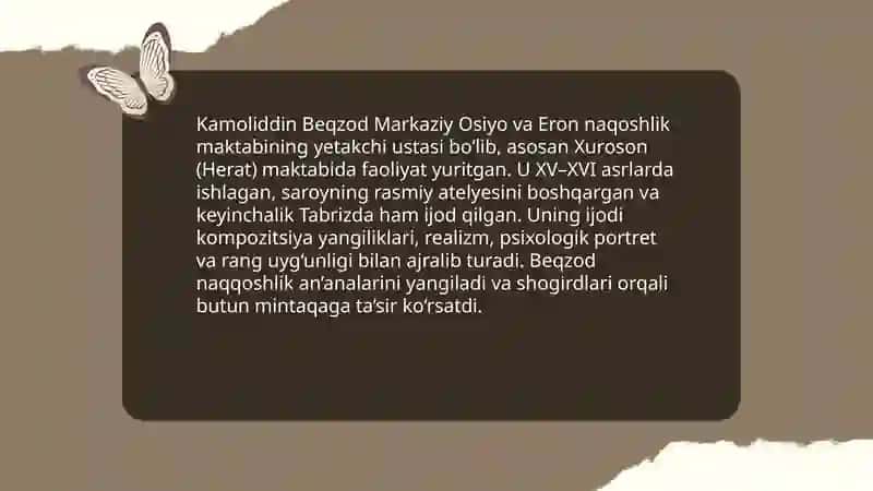 Kamoliddin Beqzod va uning naqqoshlik maktabi 3