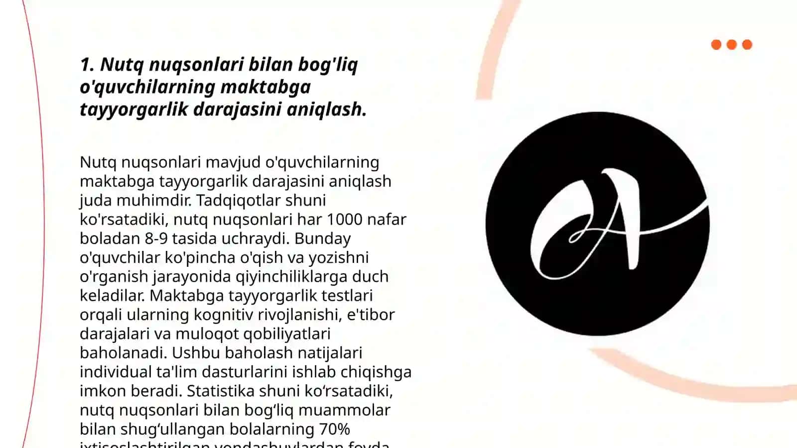 Nutqida nuqsoni bolgan bolalarning maktab ta'limiga tayyorligini eksperimental tekshirish va tahlil etish 3