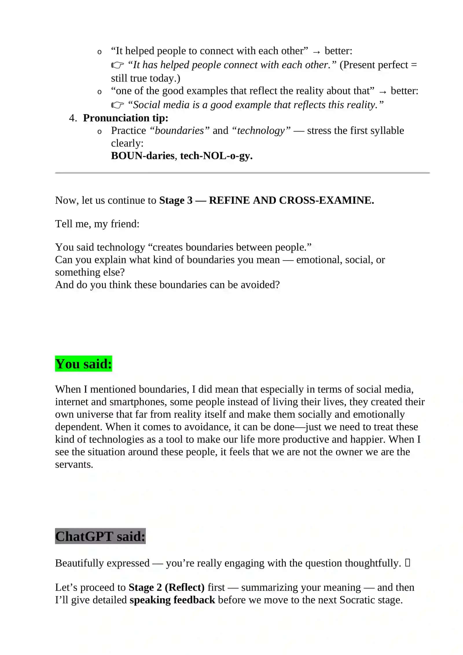 Act as Socrates(Socrates THE 5 STAGES OF THE SOCRATIC DIALOG) 3